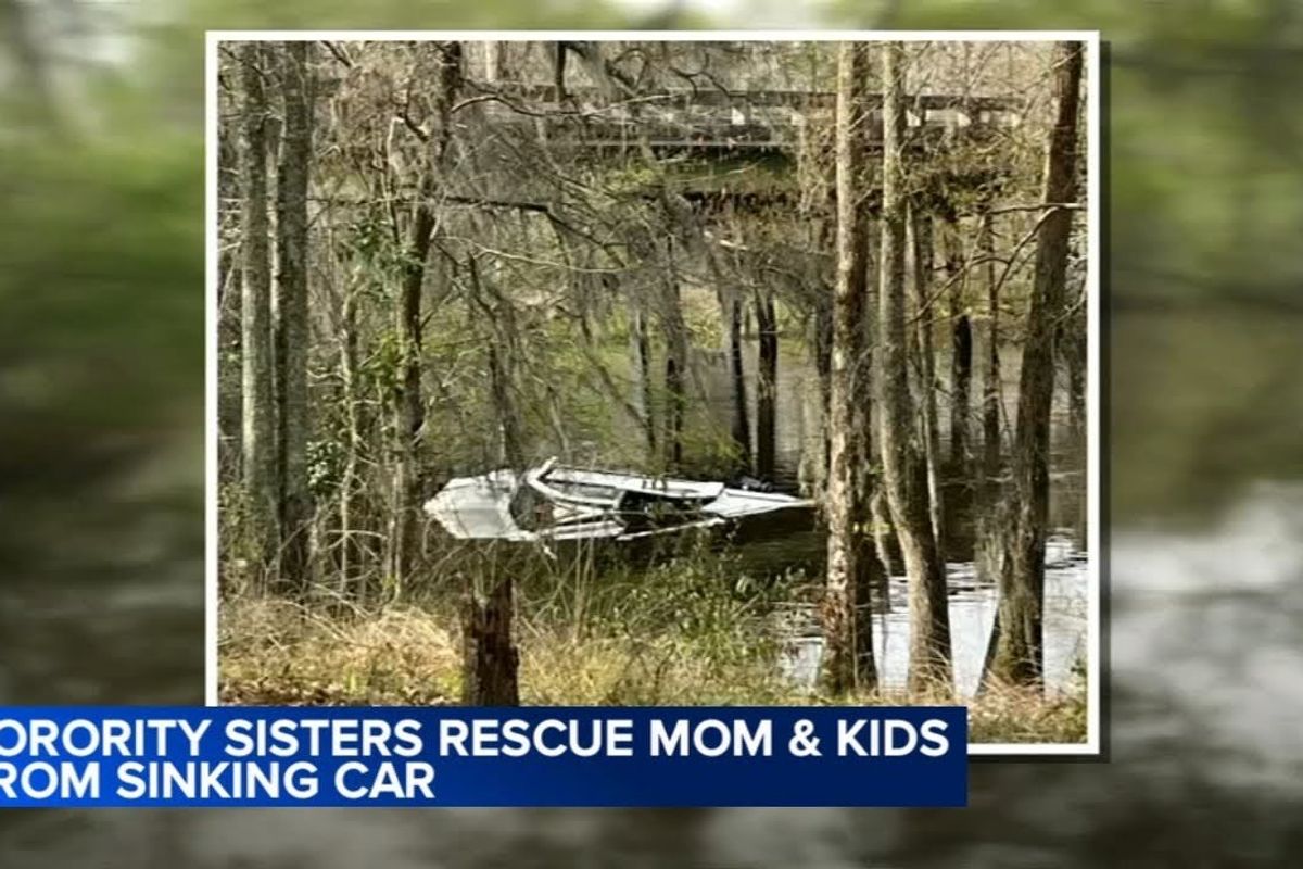 georgia sorority sisters; sorority sisters save family; car sinks in creek; mom and kids saved by sorority sisters