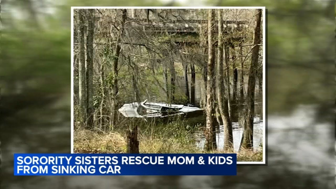 georgia sorority sisters; sorority sisters save family; car sinks in creek; mom and kids saved by sorority sisters