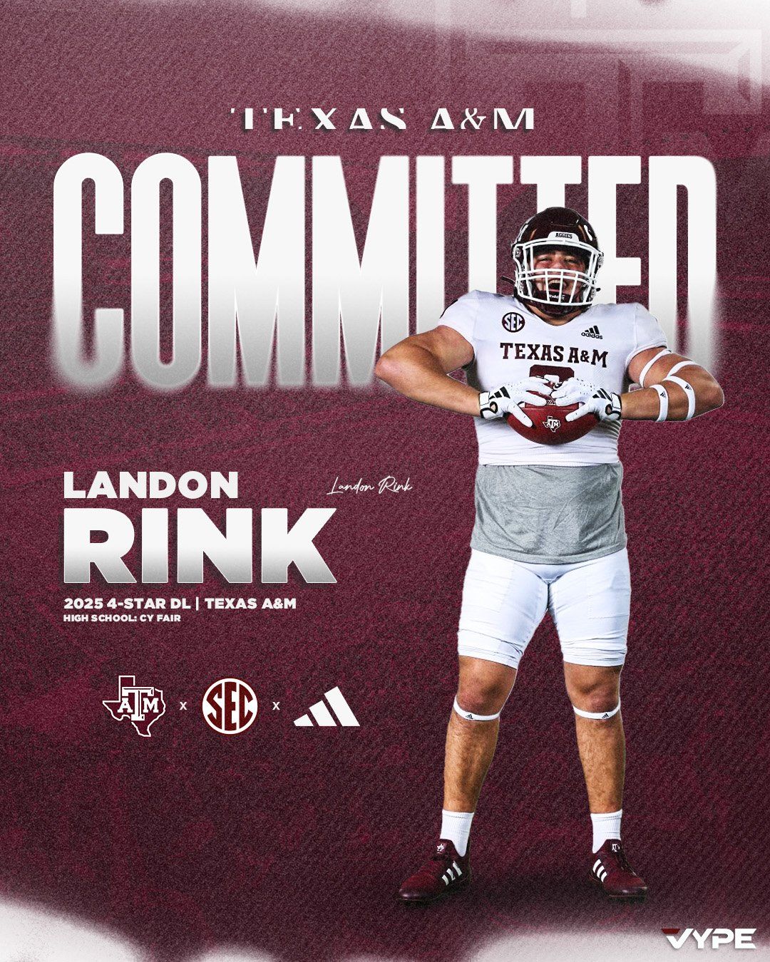 BREAKING: Cy Fair DL and Under Armour All-American commits to Texas A&M
