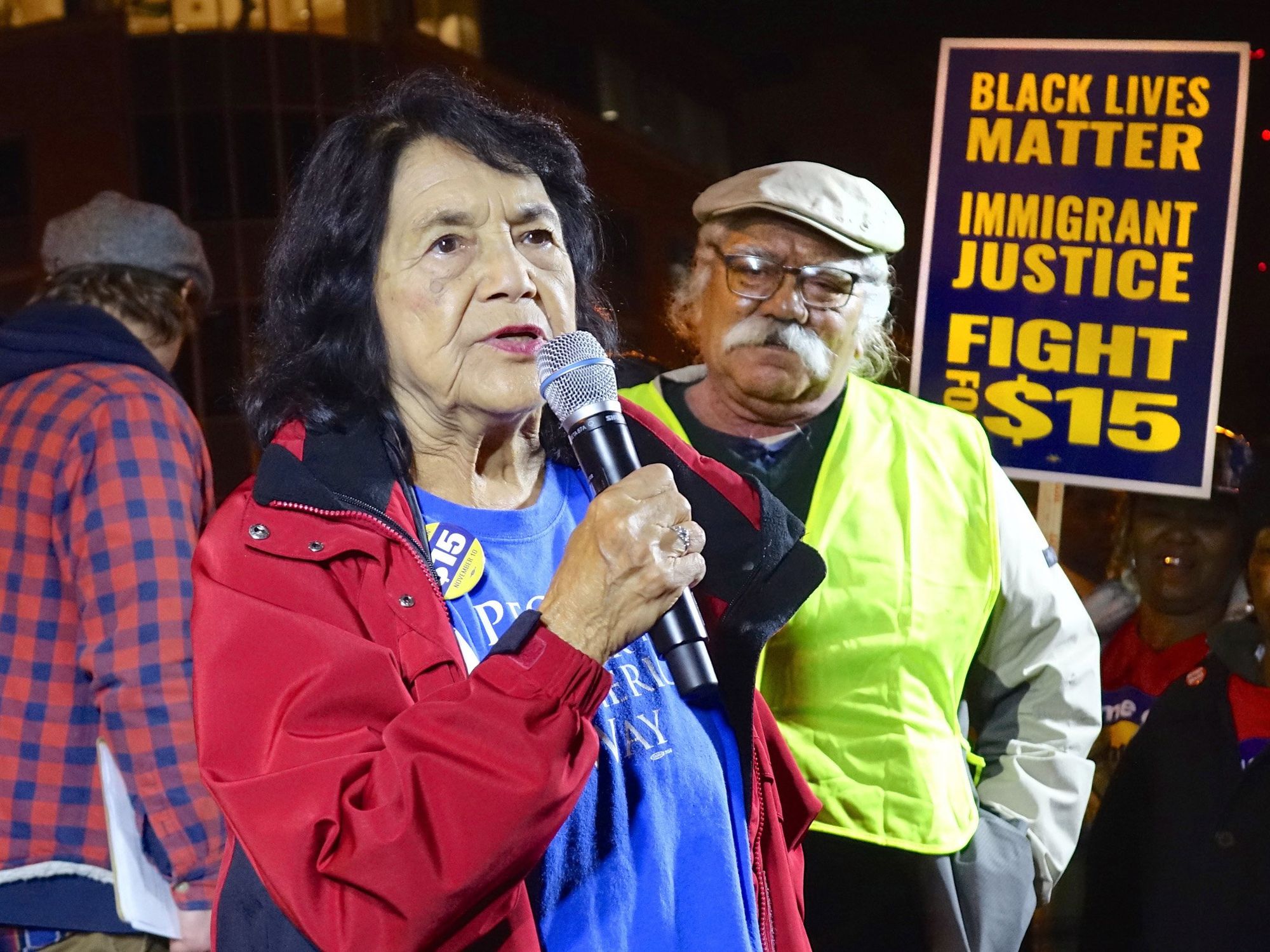 Dolores huerta speaking to an audience