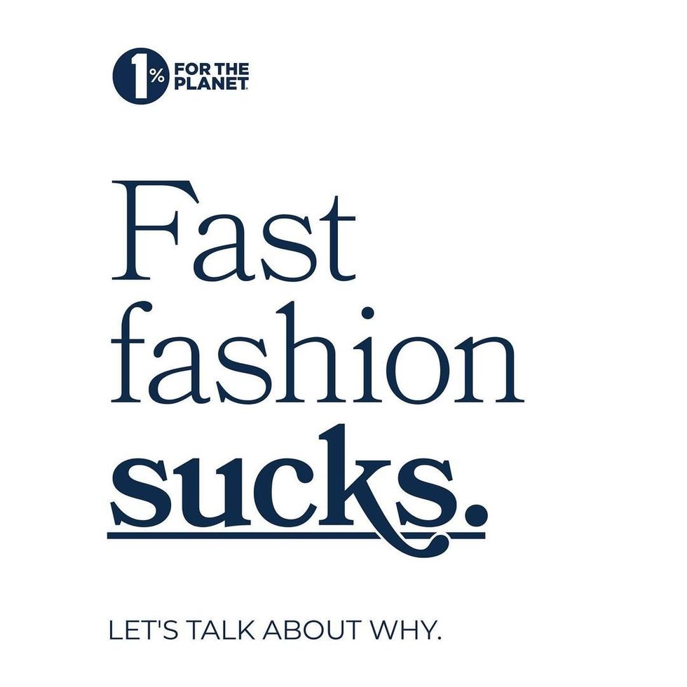 image on social media that illustrates the impact of fast fasion