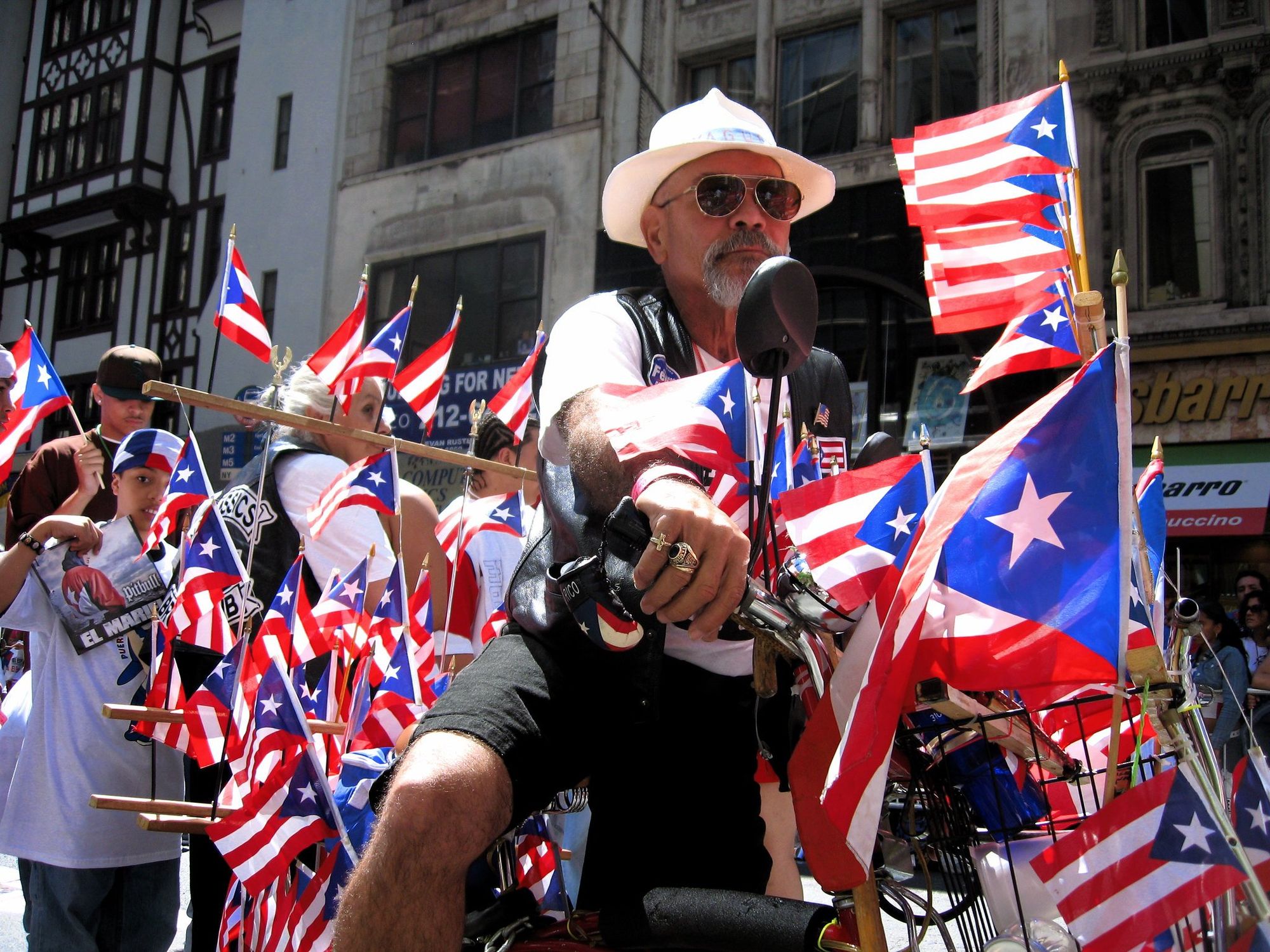image capturing the essence of Puerto Rican Day Parade , in New York.