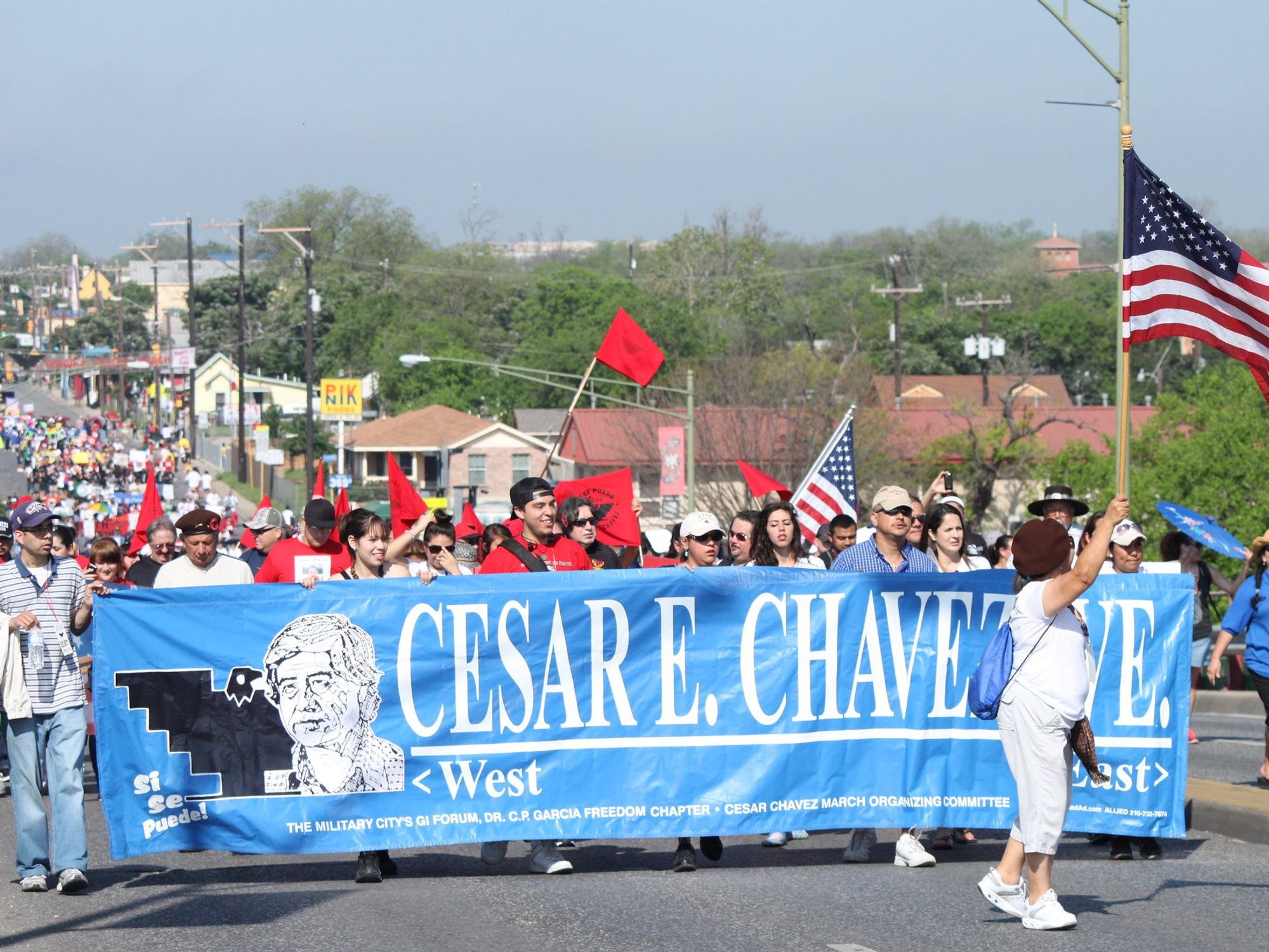 Participants of the C\u00e9sar E. Ch\u00e1vez March for Justice 2012.