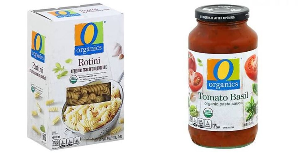o organics, tomato basil pasta, rotini