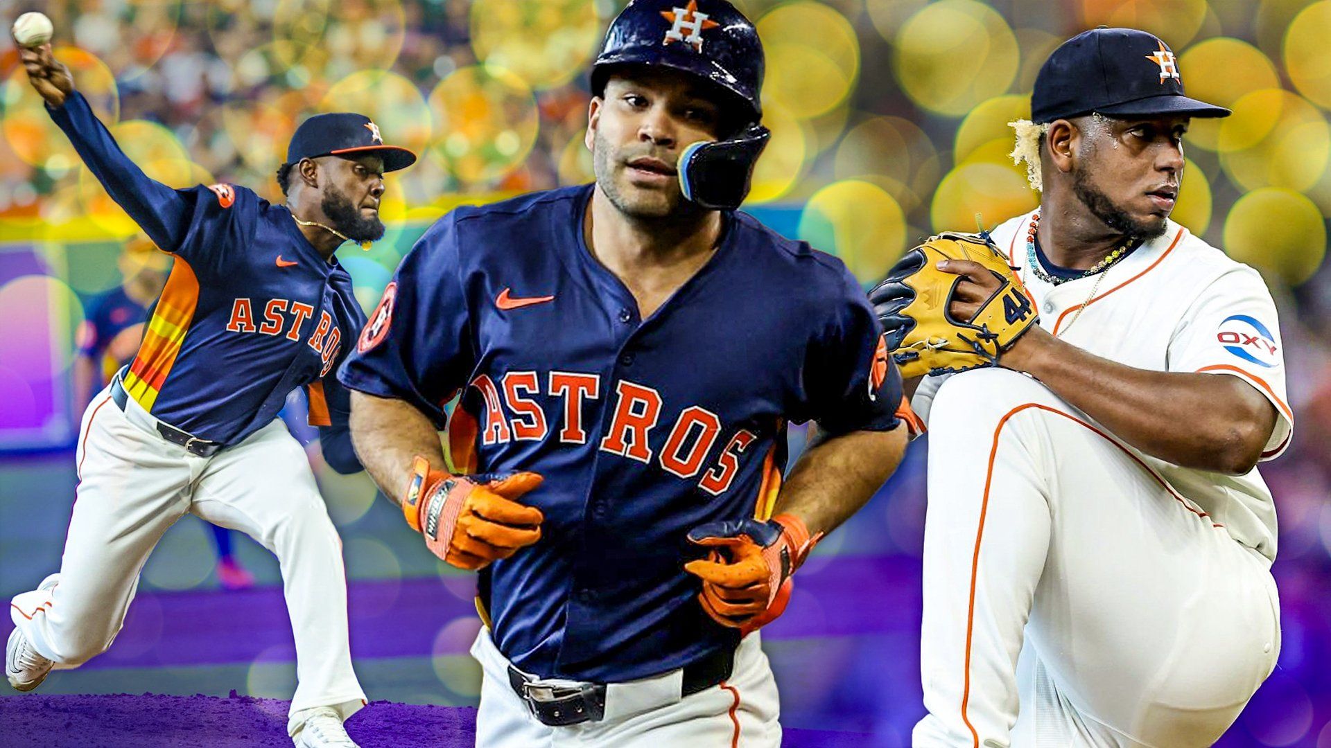 Astros Cristian Javier, Jose Altuve, Ronel Blanco