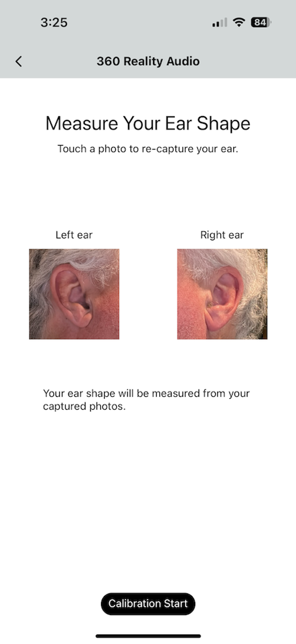 screenshot of A-T app for 360 reality audio