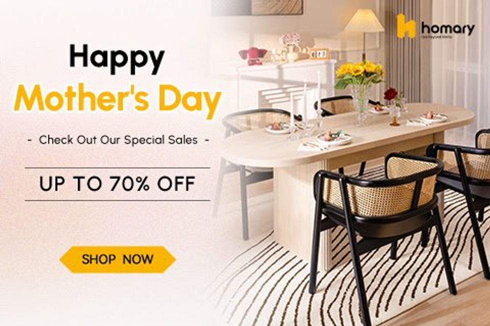 a photo of Homary's Mother's Day deals