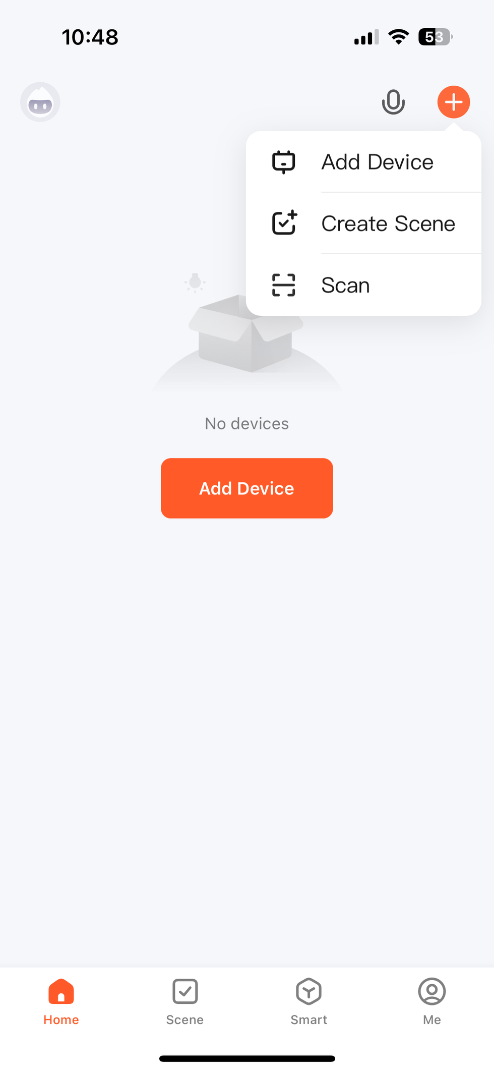A screenshot of Add a Device in Tuya App for Momcozy Smart Baby Sound Machine