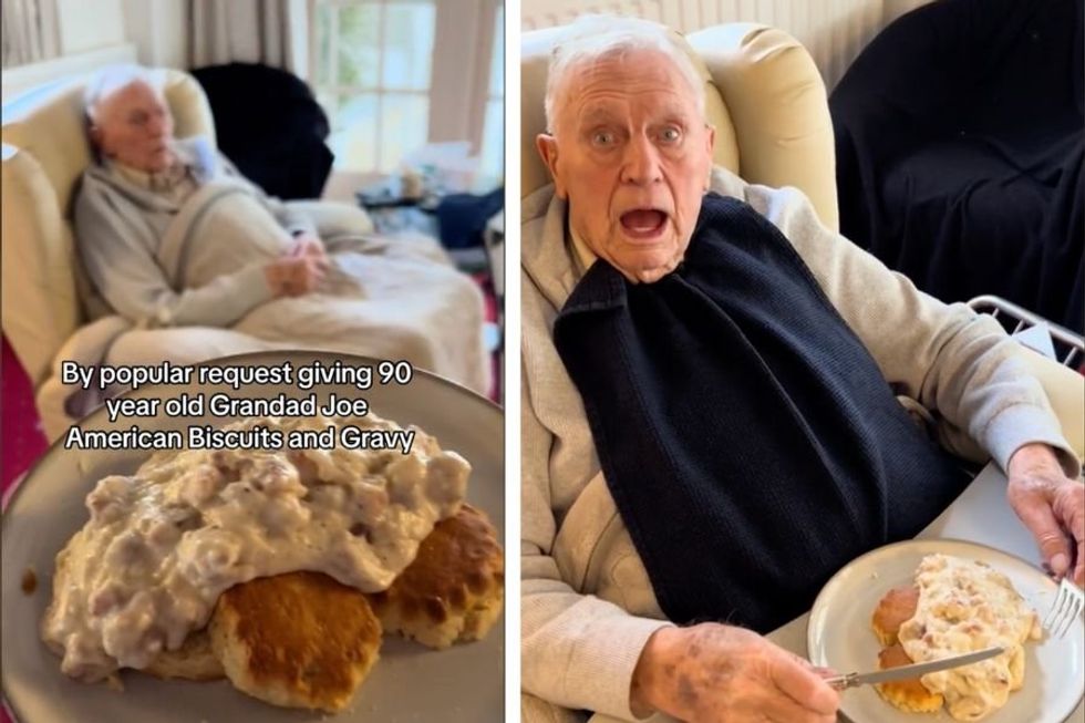 British grandpa blown away when he tries Southern style biscuits and gravy for the first time