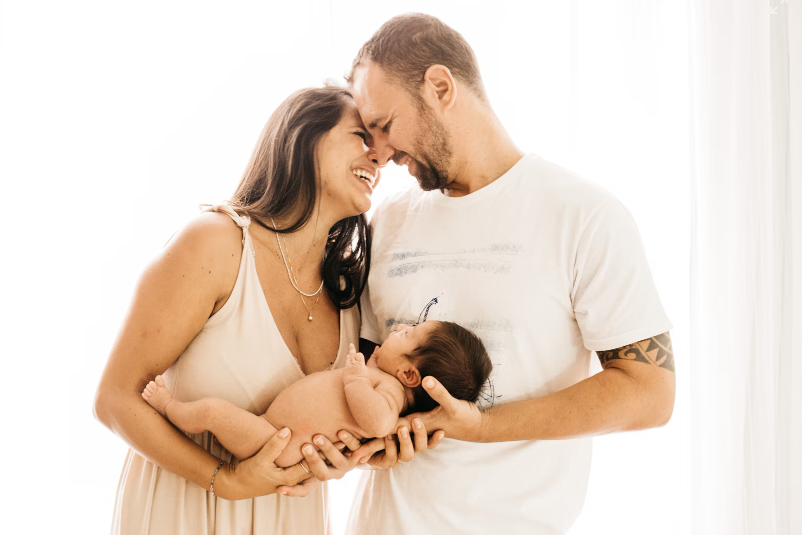 baby, happy couple, baby photo