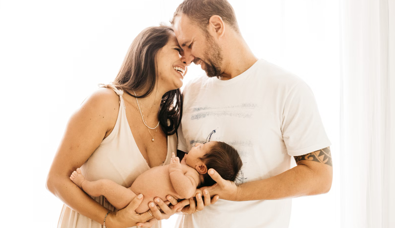 baby, happy couple, baby photo