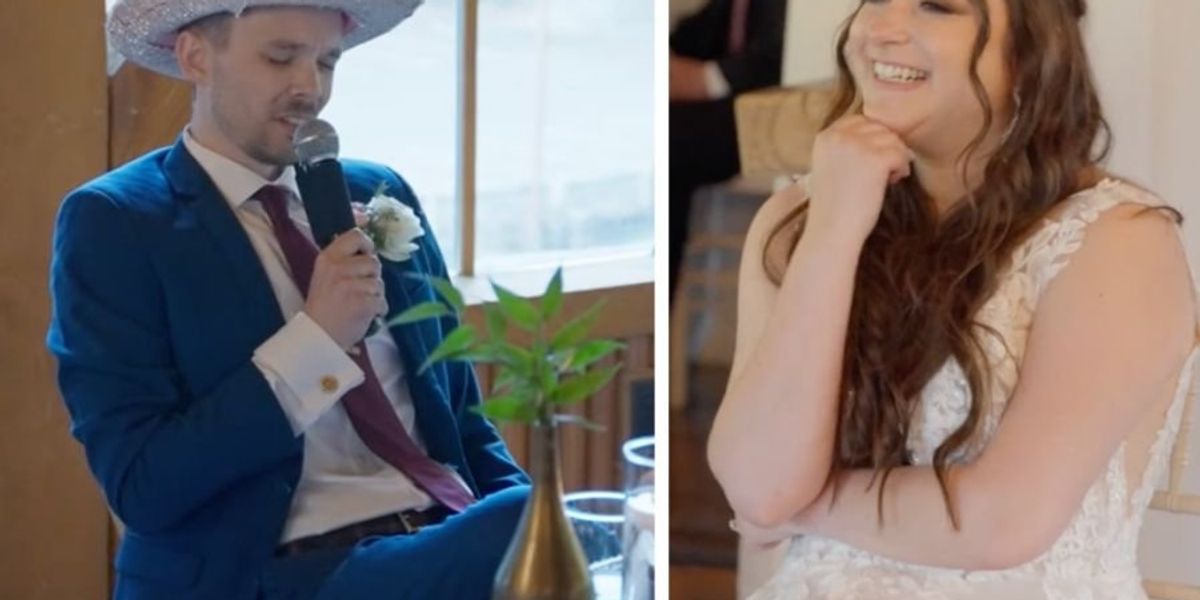 Groom surprises wife with brilliant "I'm Just Ken" parody at their wedding