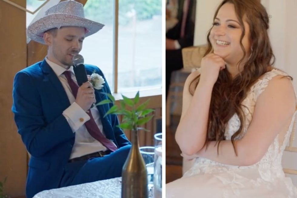 Groom surprises wife with brilliant "I'm Just Ken" parody at their wedding