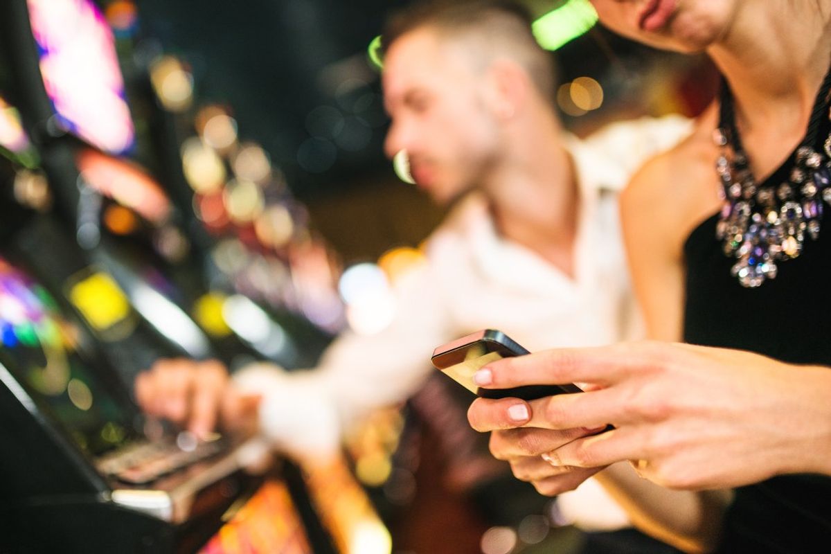 social media at a casino