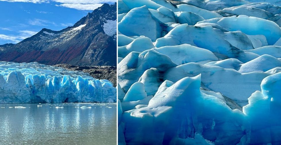 jagged blue glacier