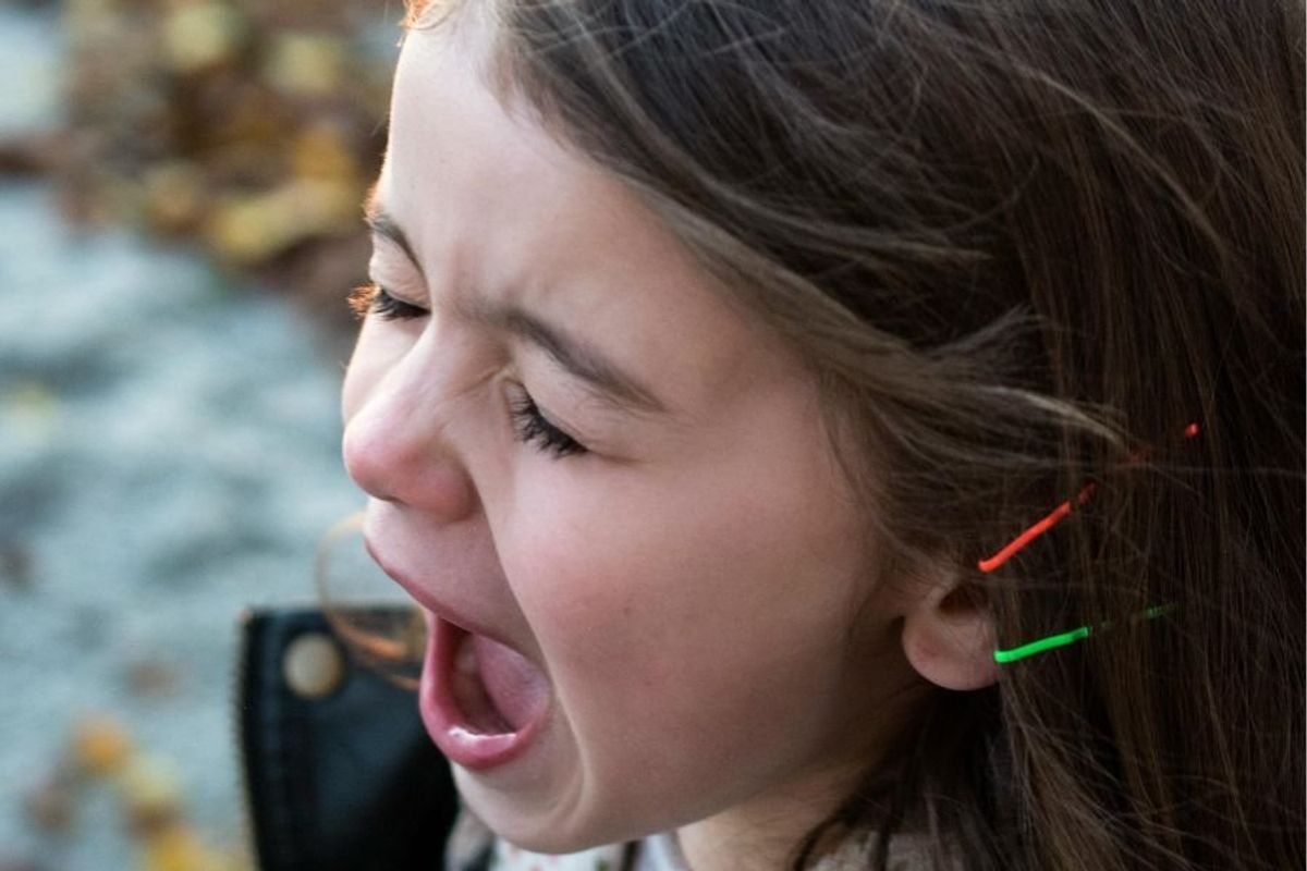 little girl screaming