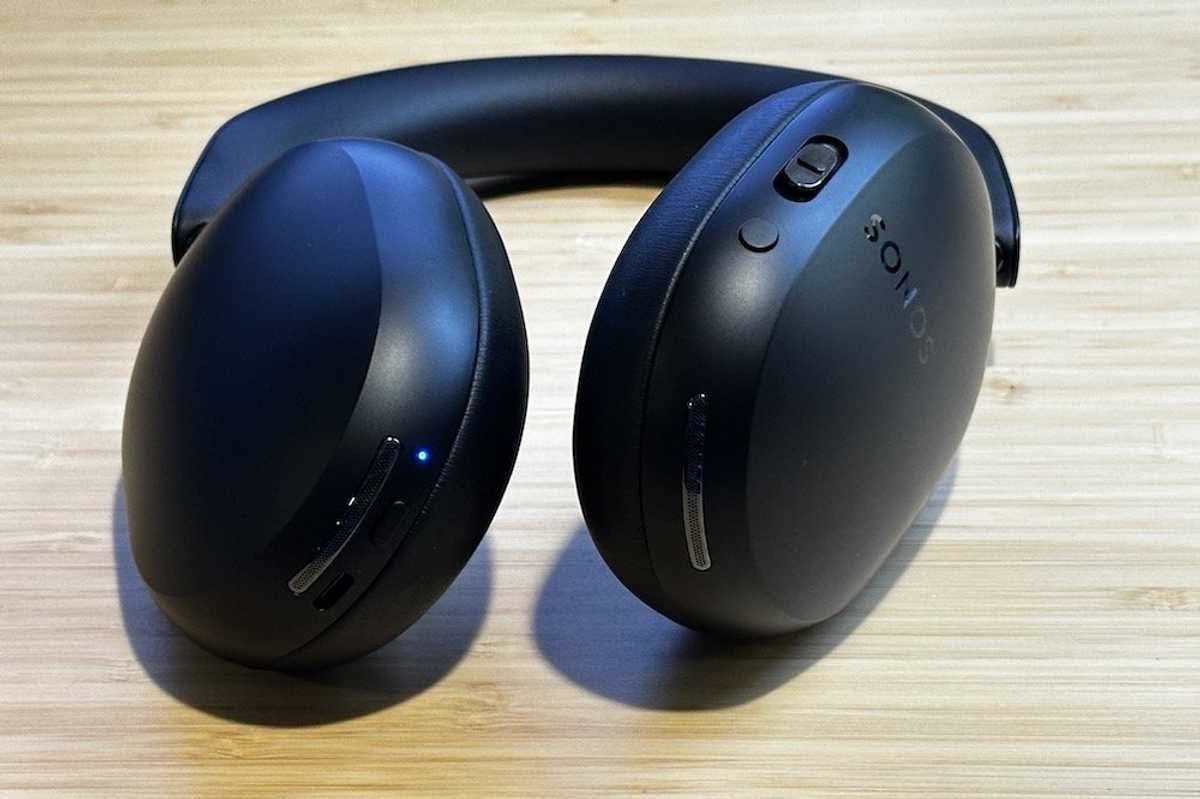 a photo of Sonos Ace Black headphones on a table