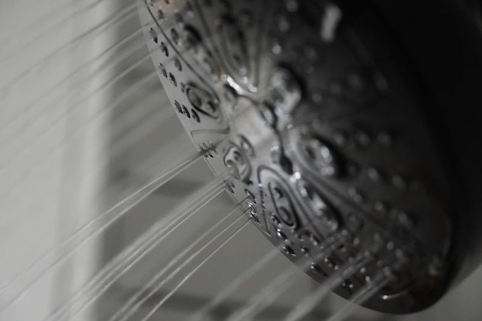 closeup image of a shower head