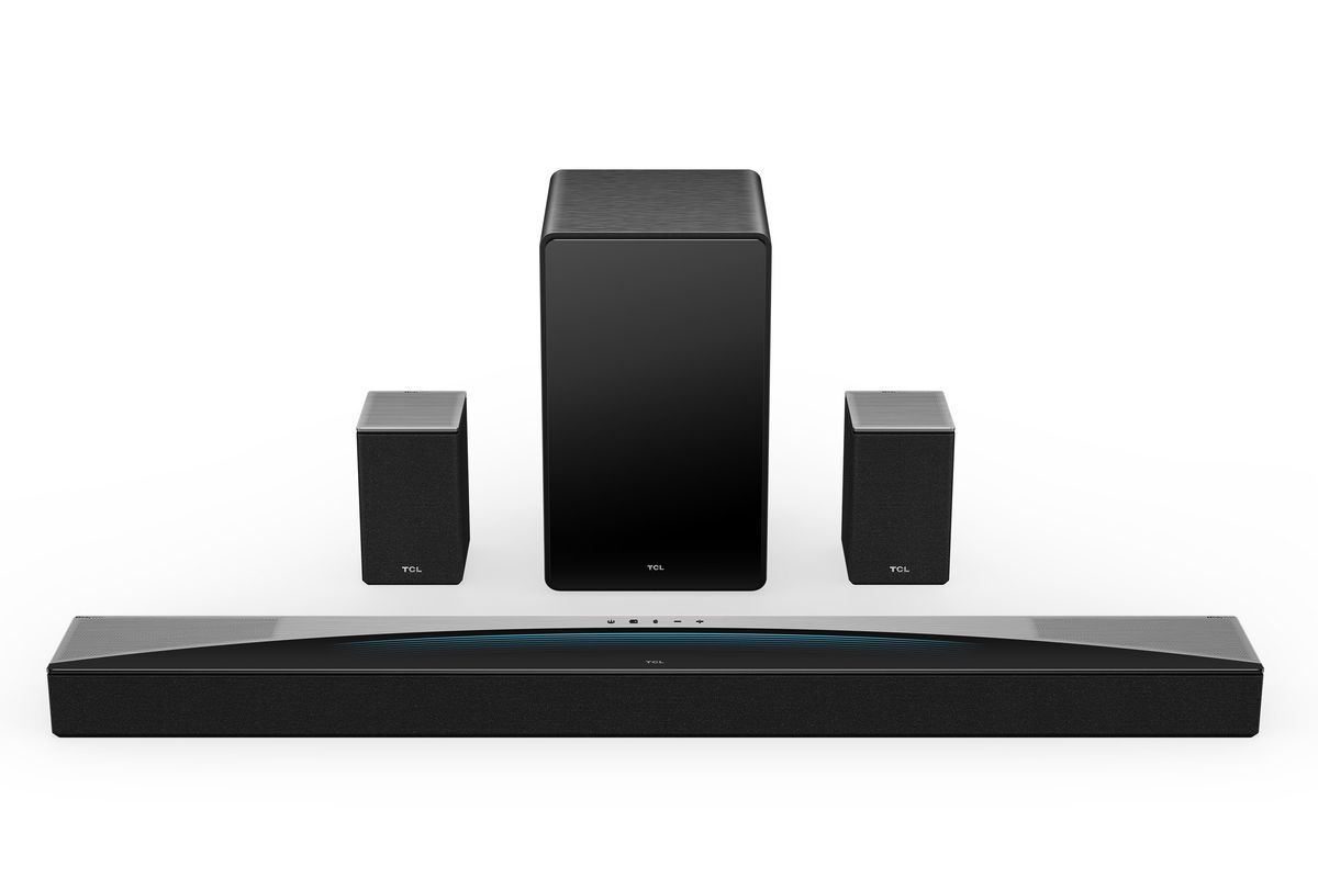 a product shot of TCL Q85H - 7.1.4 Channel Sound Bar