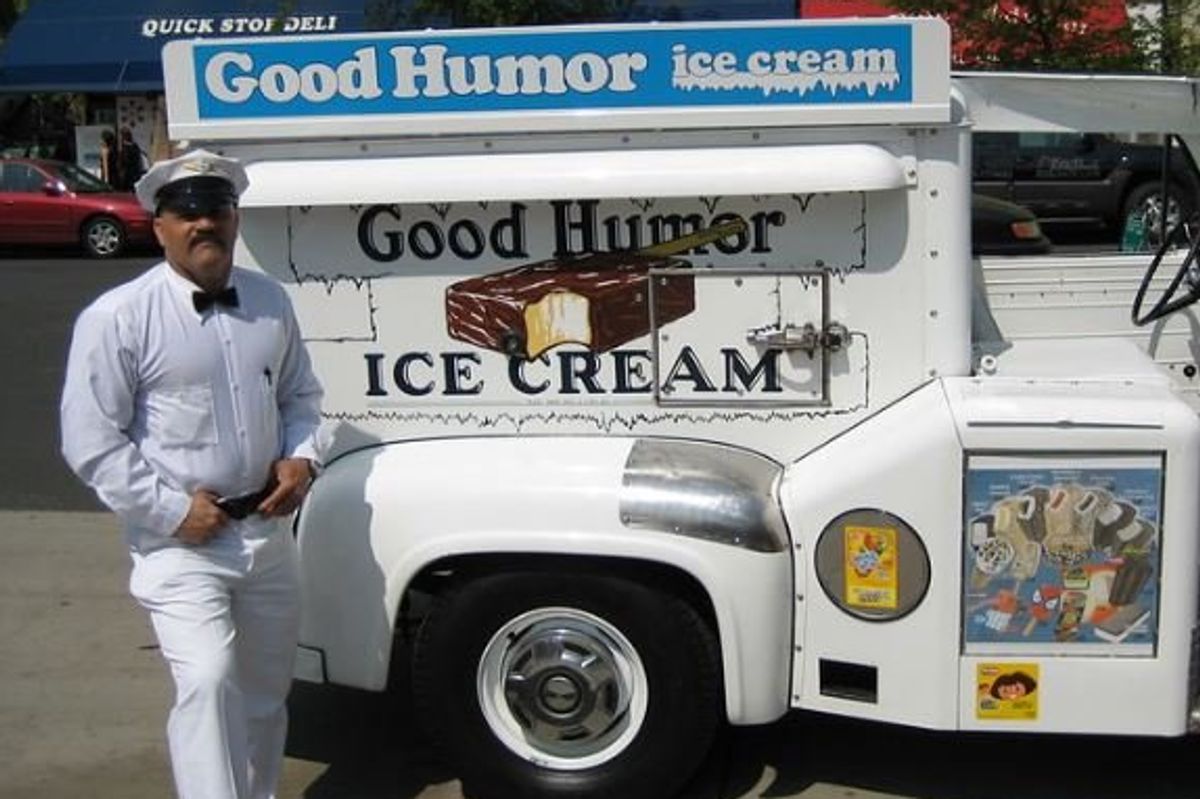 ice cream man, angy girl, inflation