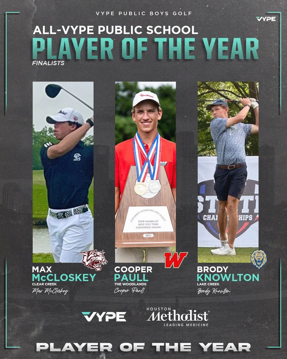 VYPE AWARDS Public School Boys & Girls Golf by Houston Methodist