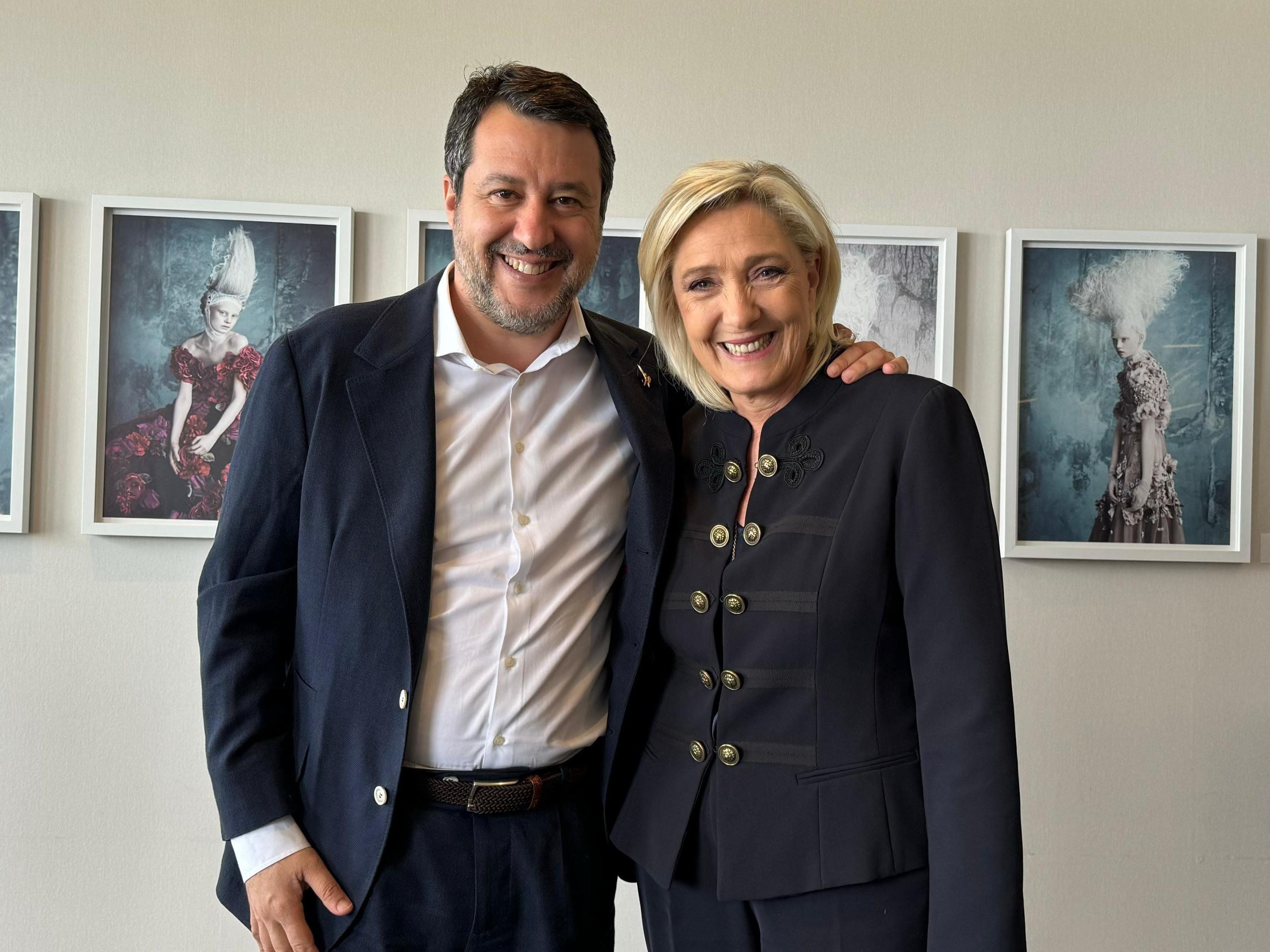 L’asse Salvini-Le Pen parla a Meloni: «Centrodestra unito, mai a sinistra»