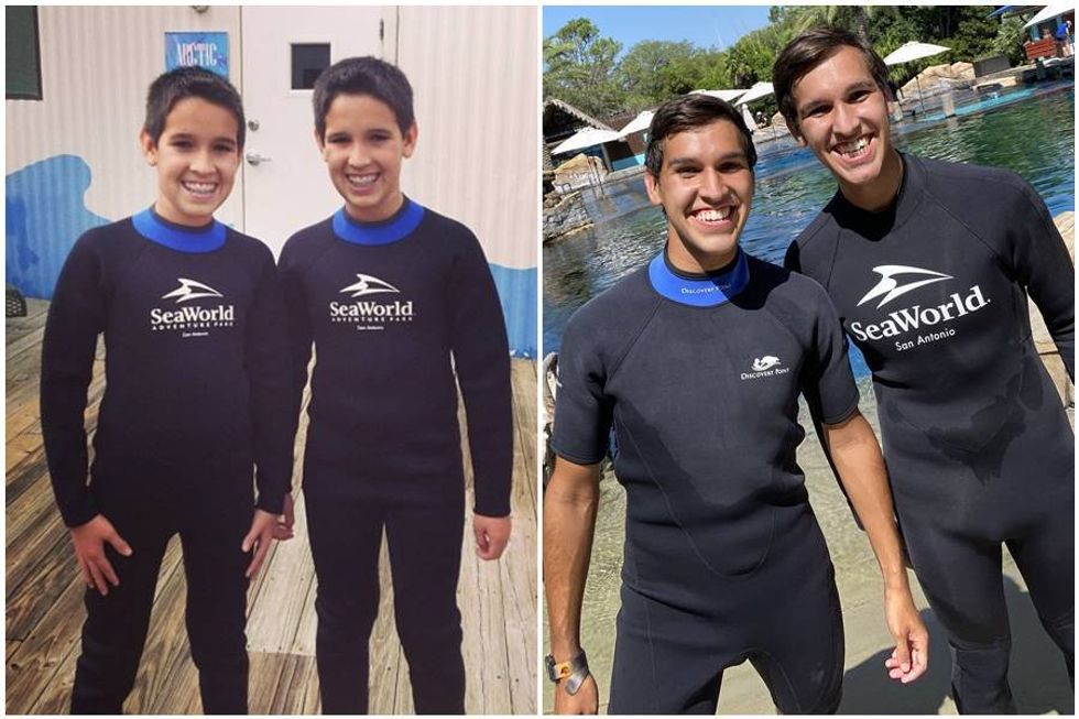 Twin brothers are turning heads while fulfilling their dreams as SeaWorld trainers