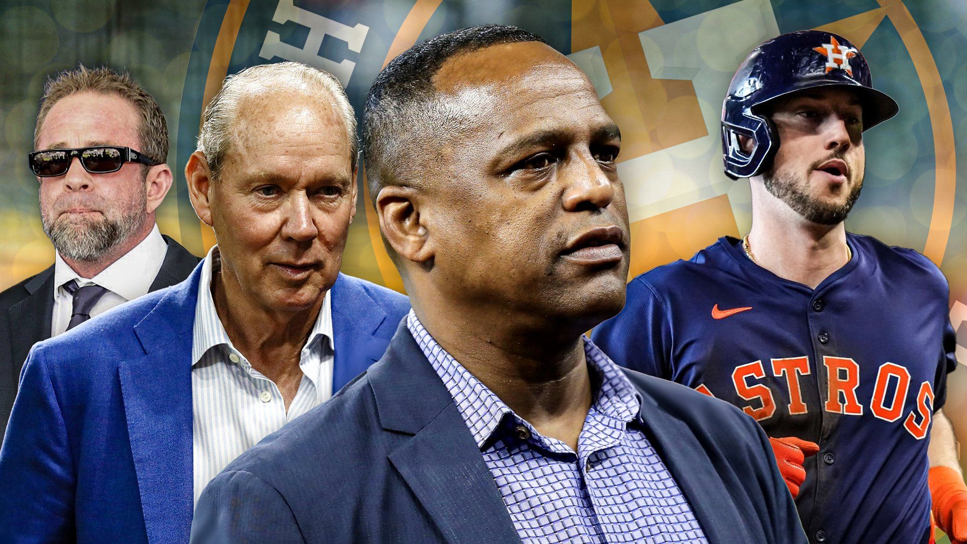 Houston Astros Jim Crane, Dana Brown, Kyle Tucker