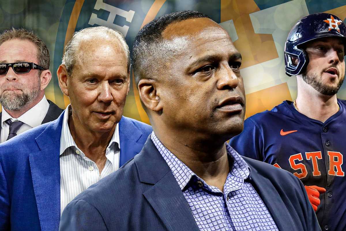 Houston Astros Jim Crane, Dana Brown, Kyle Tucker