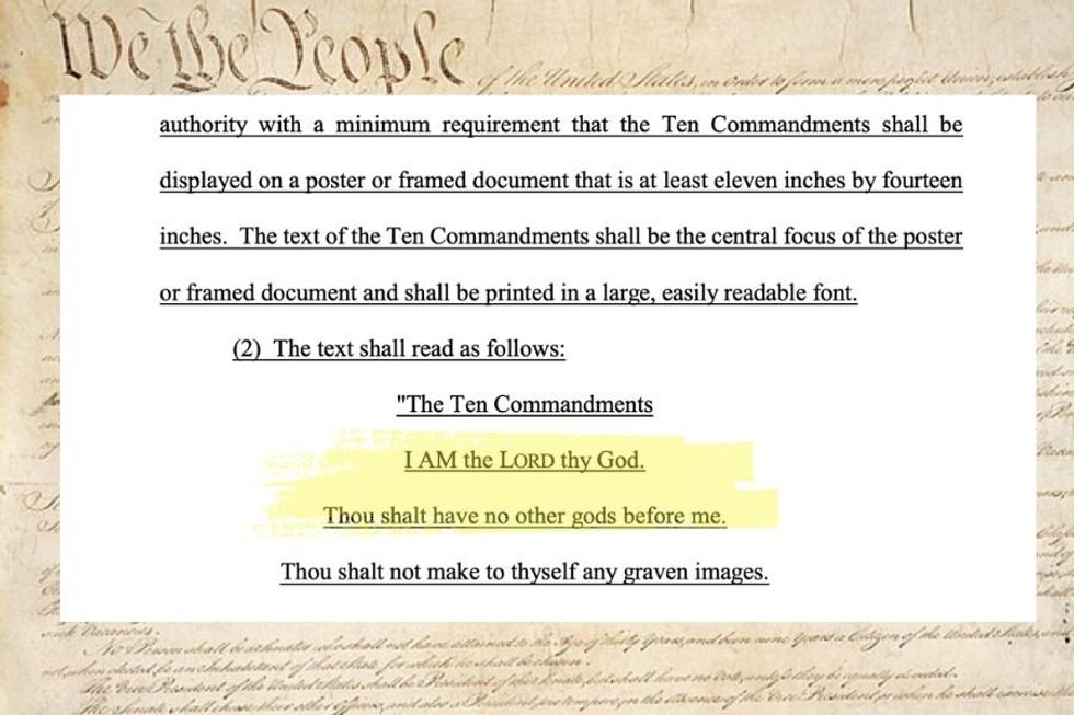 Attorney argues why Louisiana law requiring the 10 Commandments in classrooms is un-American