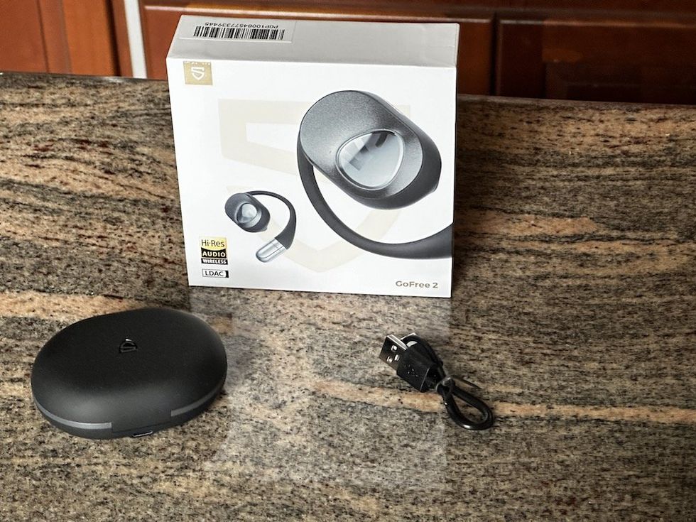 a photo of SoundPEATS GoFree2 Open Ear Headphones unboxed