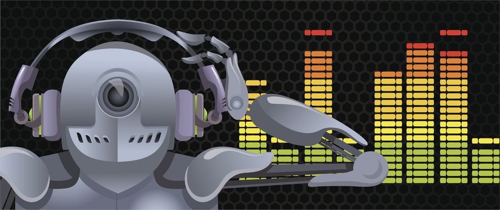 an illustration of a robot and financial goals