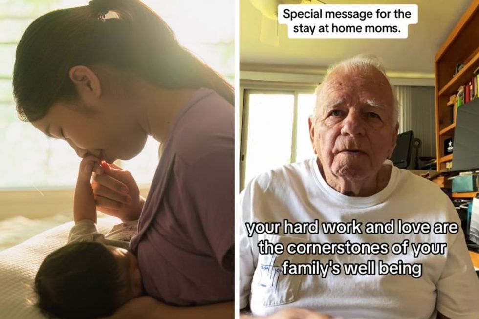 80-year-old man has 'special message' for stay-at-home moms. You might want to grab some tissues.