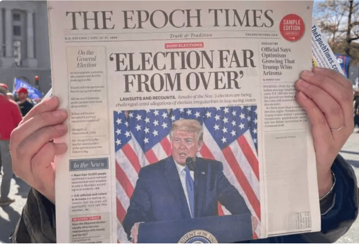 Indicted 'Epoch Times' Executive May Be Praying For Trump Pardon