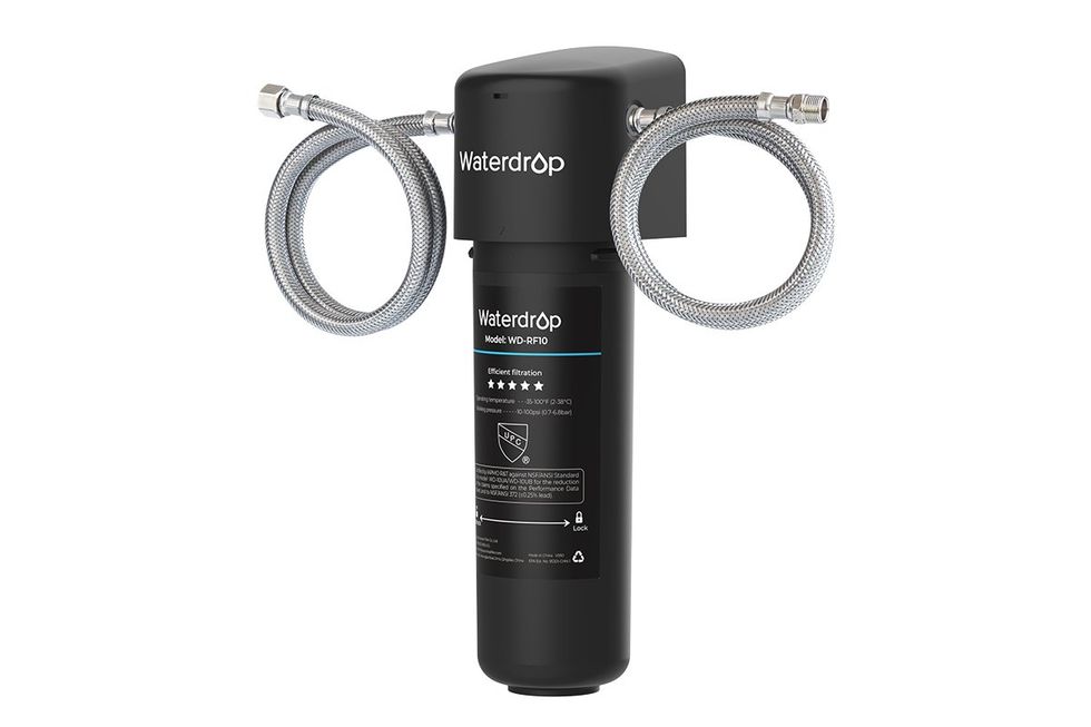 a product shot of Waterdrop Filter's 10UA Under Sink Water Filter System