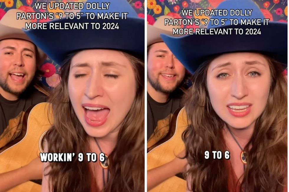 Country duo gives Dolly Parton's famous '9 to 5' song a twist to reflect modern day work life