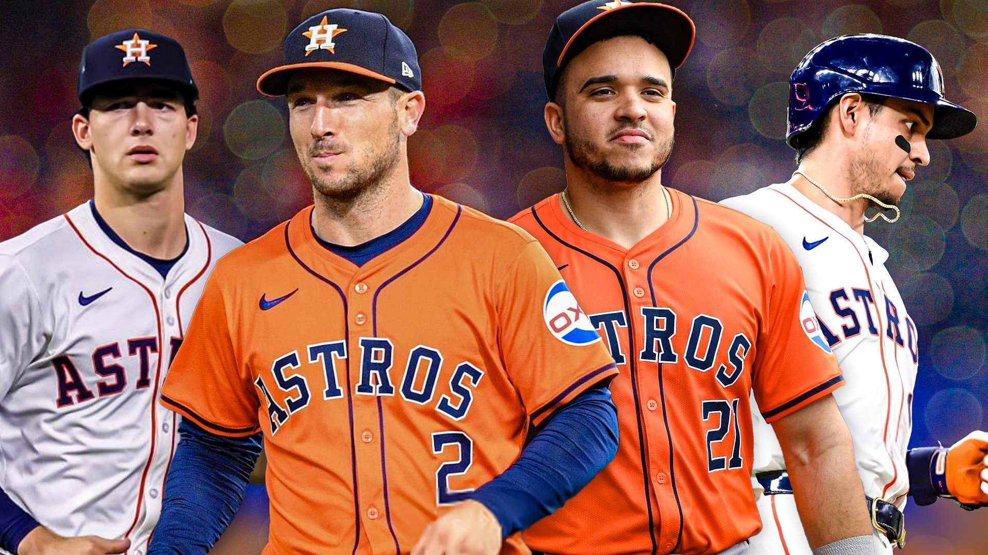 Astros Alex Bregman, Yainer Diaz, Mauricio Dubon