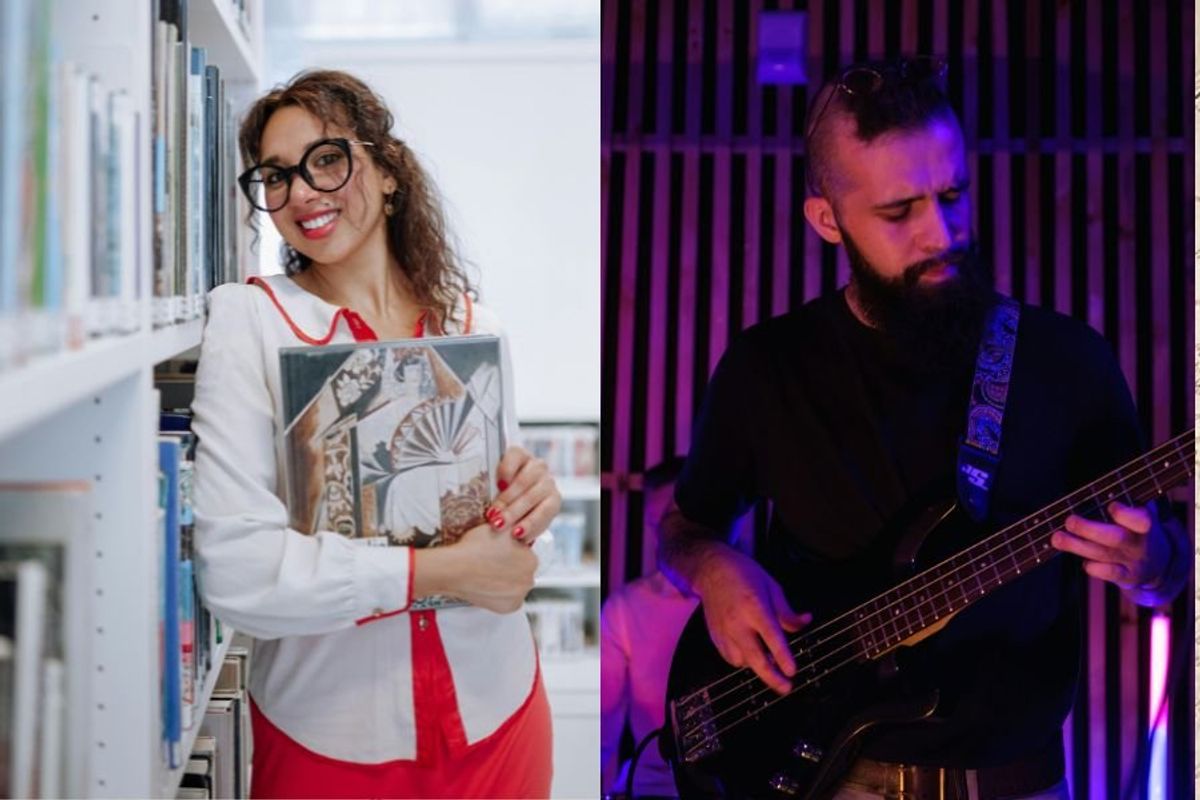 librariand and bass guitar player