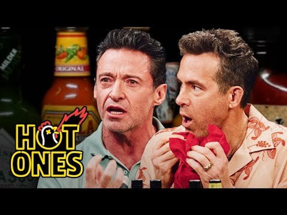 Hugh Jackman and Ryan Reynolds deliver the most entertaining 'Hot Ones' interview ever
