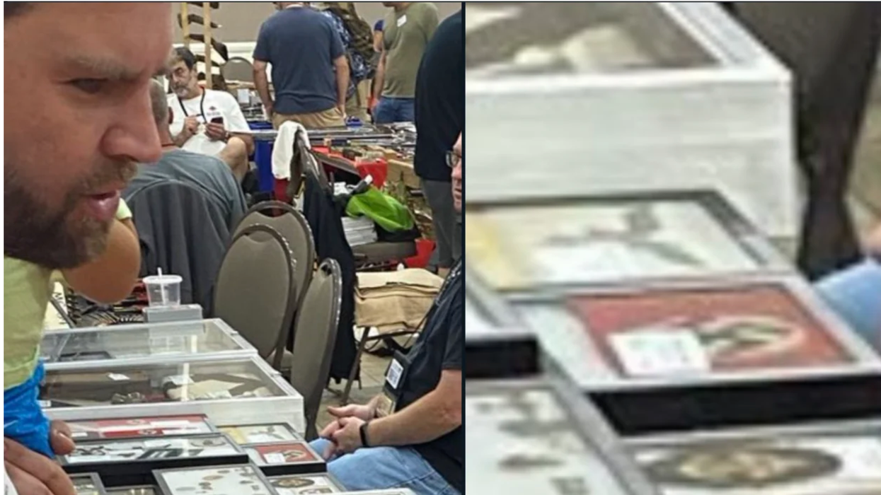 Vance Blasted Over Photo Of Him Next To Swastika At Gun Show