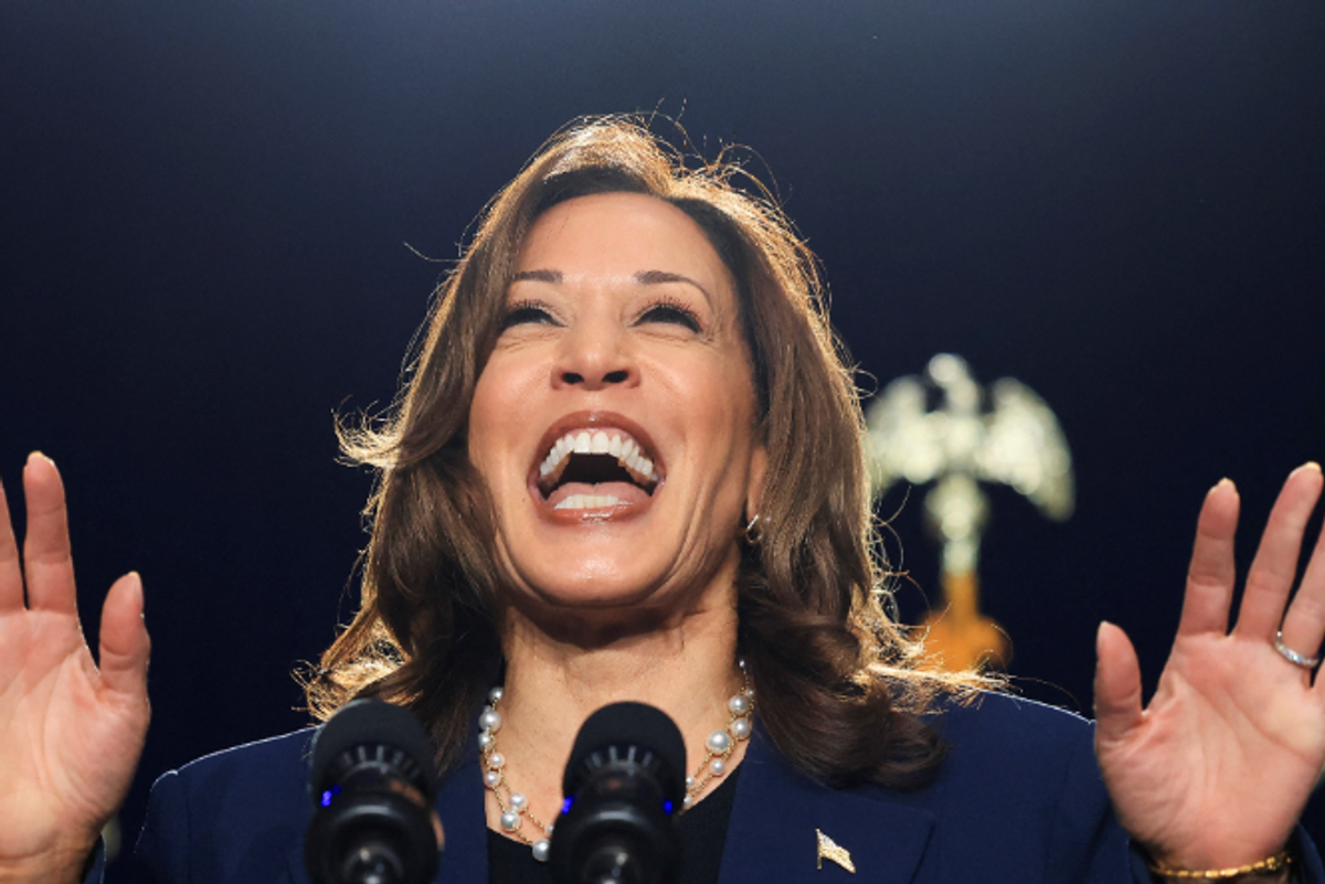 See Laughing Kamala Brush Off MAGA's Misogynist Rage