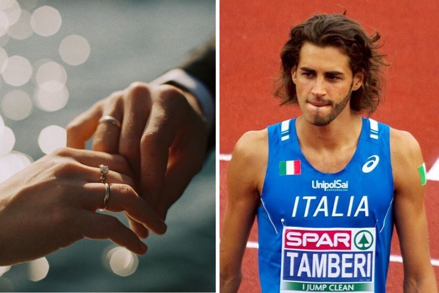 wedding rings and track athlete gianmarco tamberi