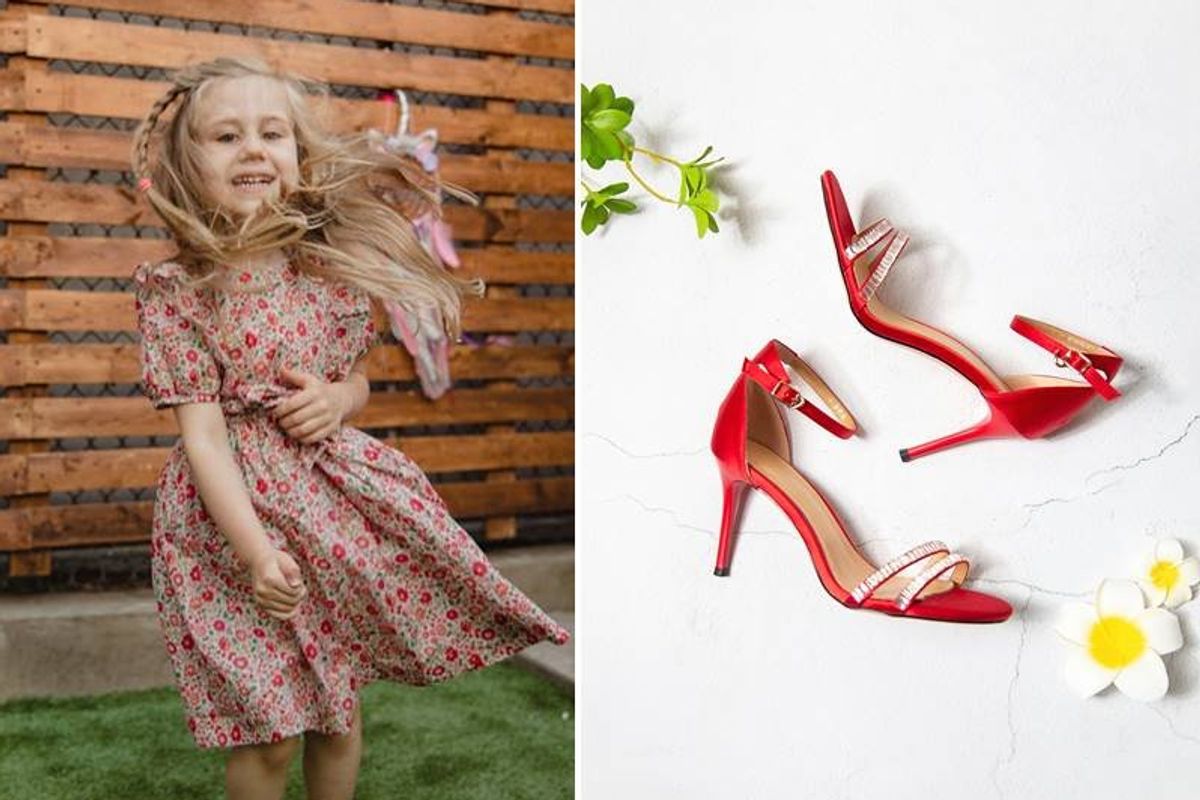 kids, parents, girls in heels, heels for little girls, low heels, shoes, shoes for kids