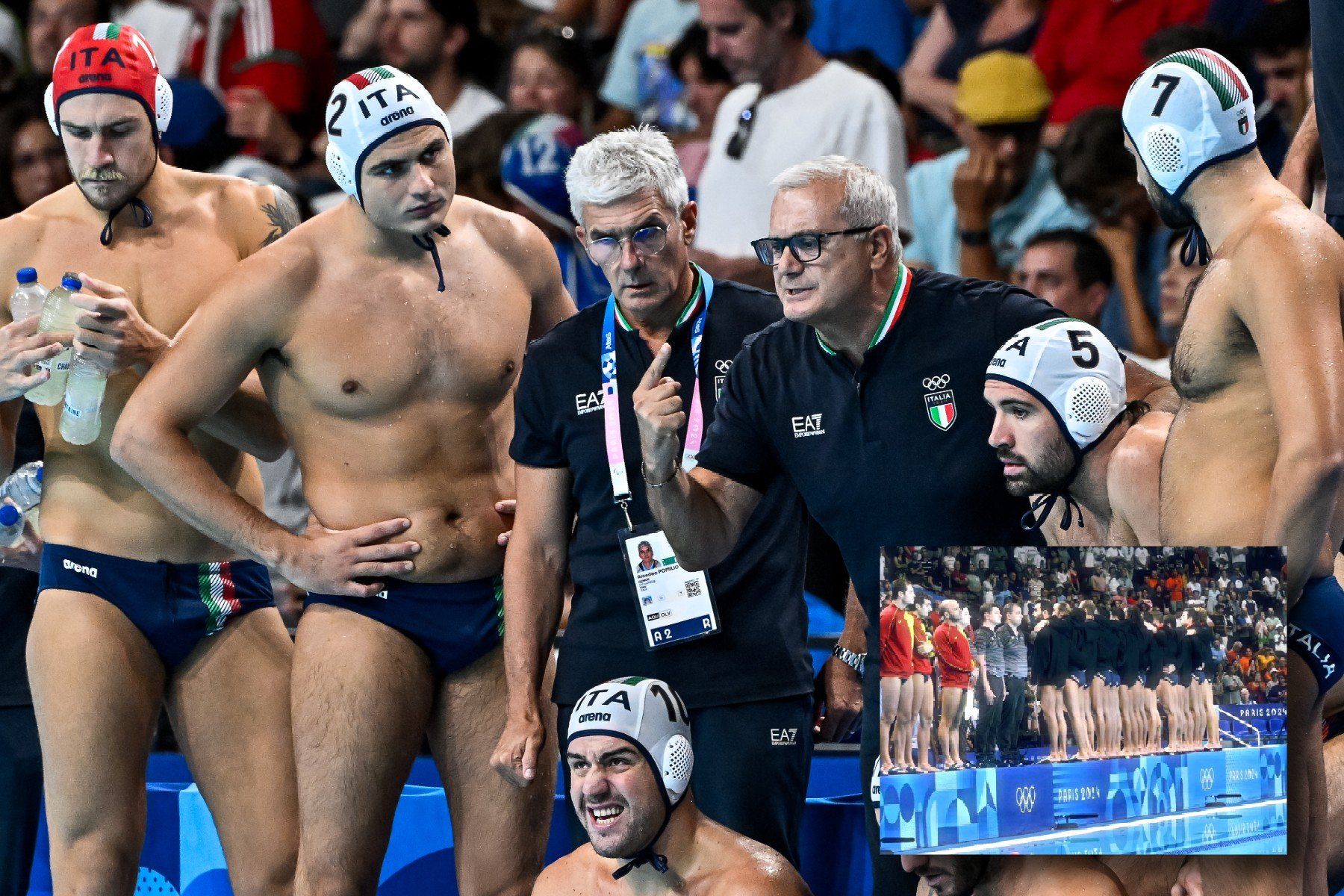 Il Settebello non perdona lo scippo: spalle ai giudici durante l’inno