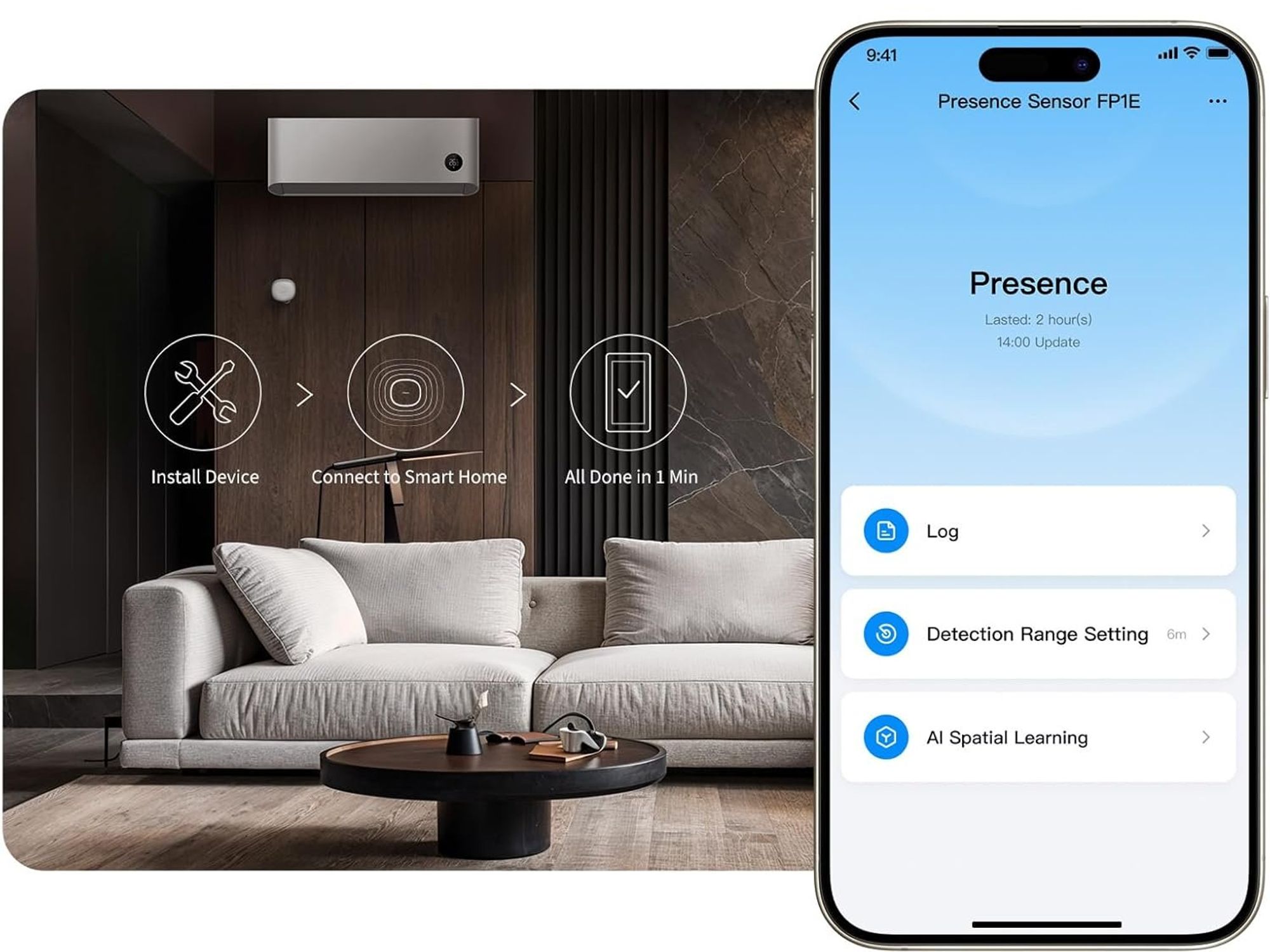 Aqara Presence Sensor FP1E is easy to install.