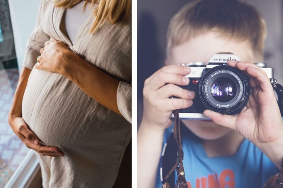 Toddler directs his mom's maternity photoshoot like an absolute pro