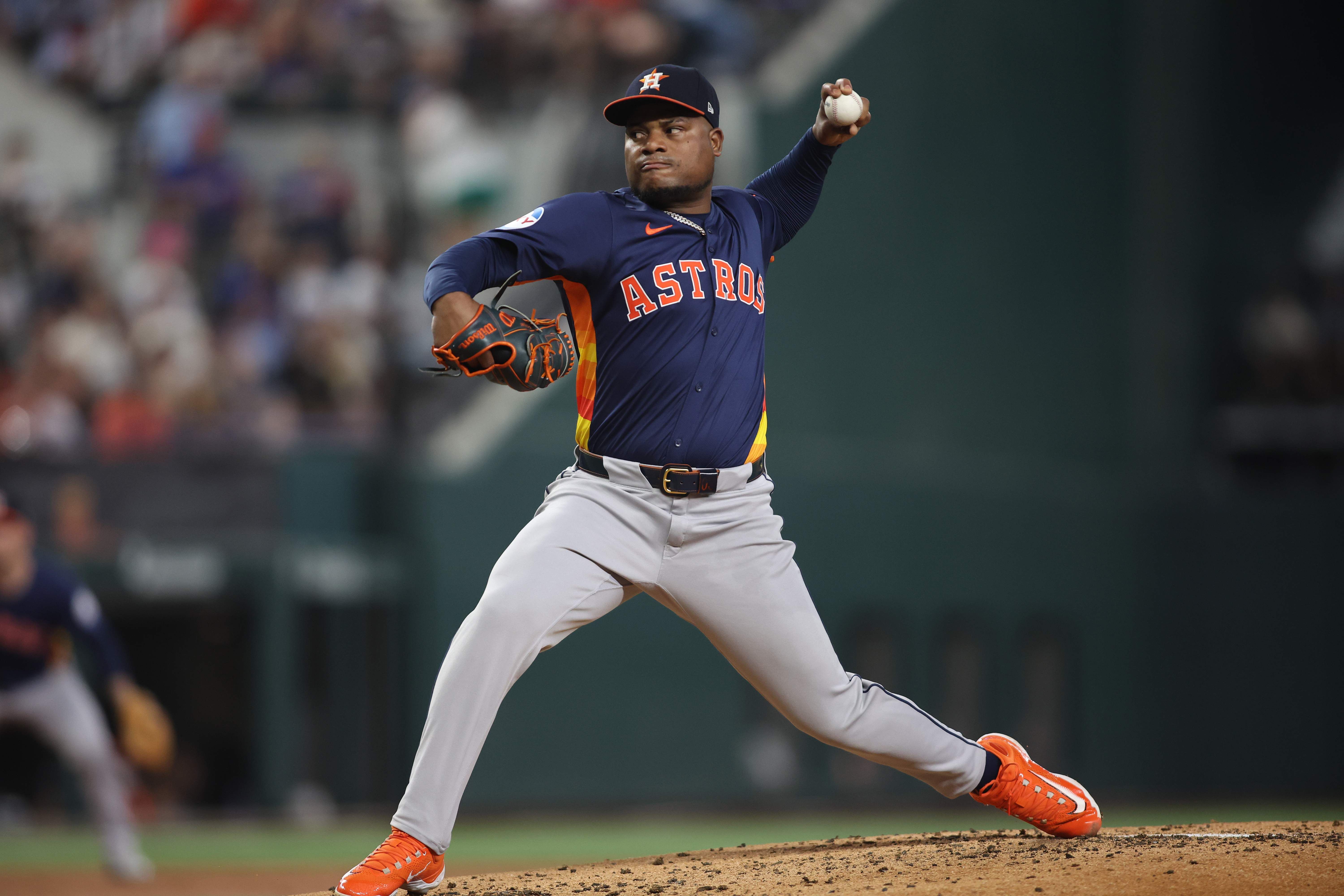 Framber loses no-hitter with 2 outs in 9th as Astros beat Rangers 4-2