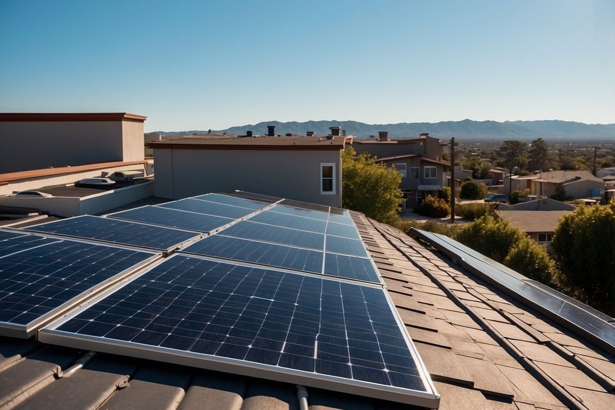 a photo of solar panels on the roof of a house.