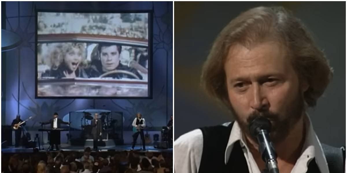 Watch the Bee Gees’ stunning first performance of “Grease” in 1987