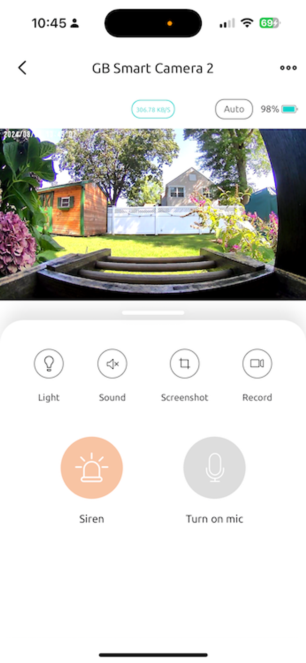 Screenshot of home page in Birdfy app showing video feeds from your Birdfy cameras